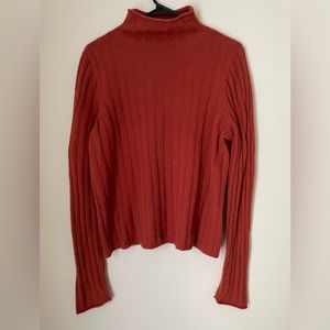 Orange Mockneck Madewell Sweater, Size XL